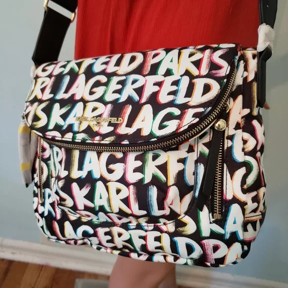 NWT KARL LAGERFELD LOGO Crossbody/ Shoulder Bag. - Picture 11 of 16